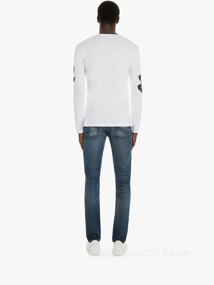 McQueen Graffiti牛仔裤