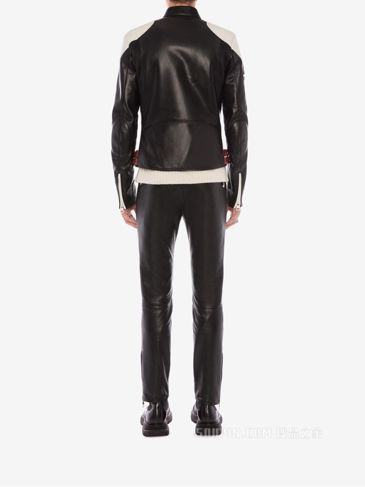 McQueen 经典皮革机车裤装