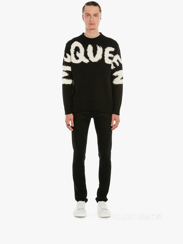 McQueen Graffiti牛仔裤