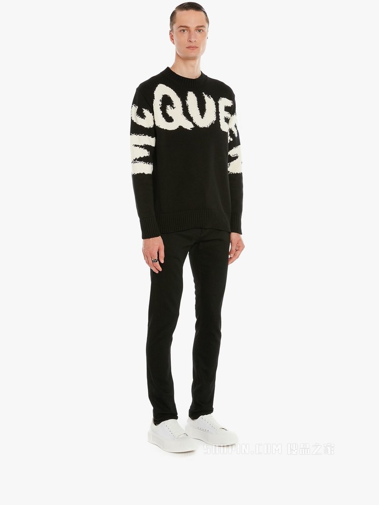 McQueen Graffiti牛仔裤