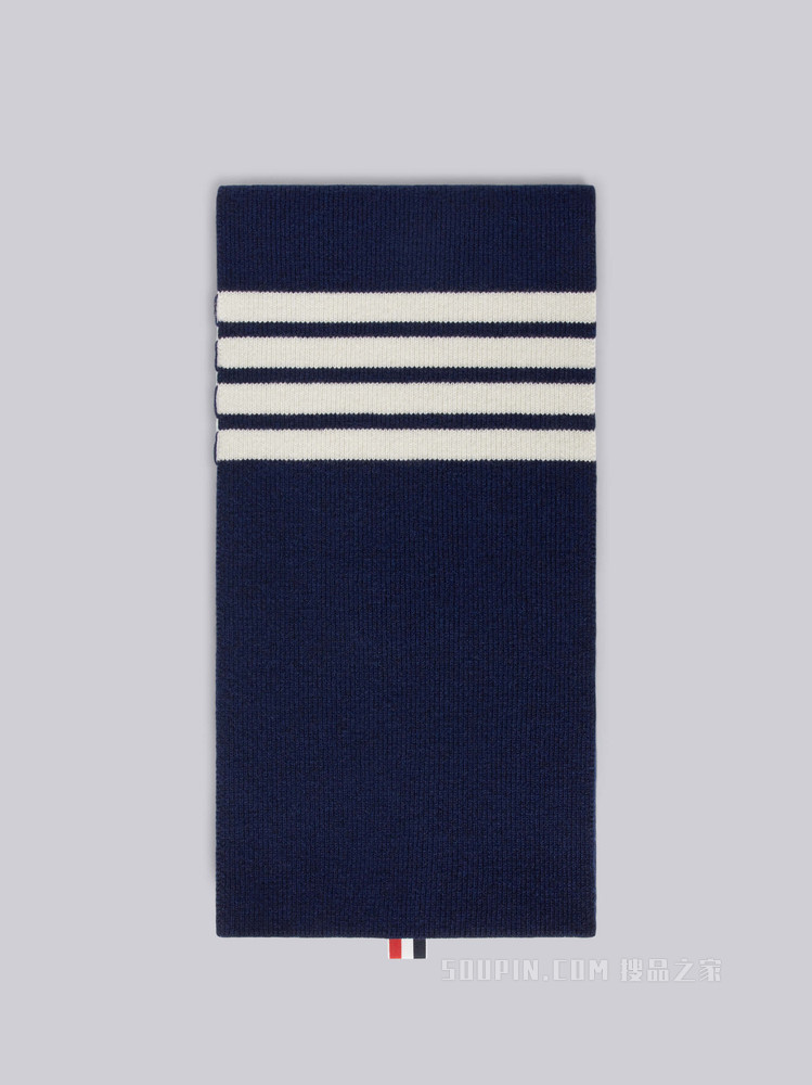 四条纹羊毛围巾
