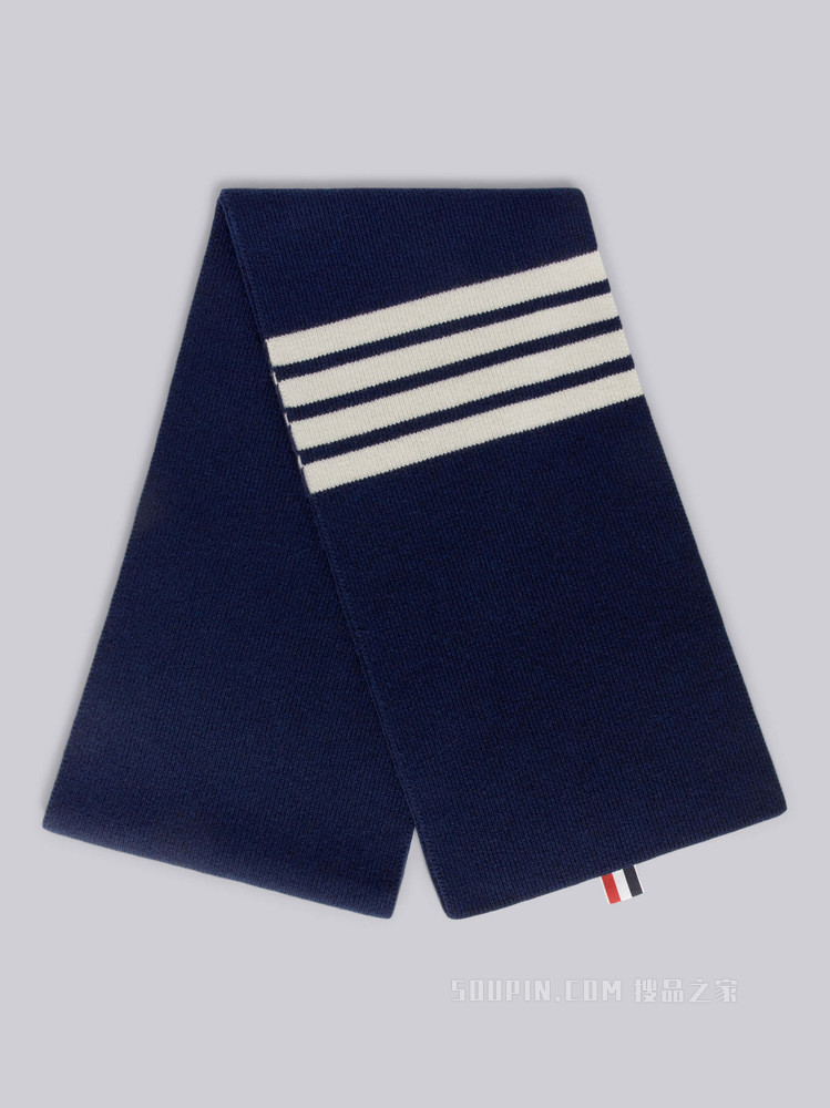 四条纹羊毛围巾