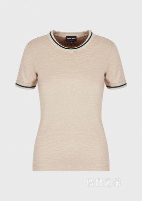 Capsule Travel圆领桑蚕丝短袖针织衫 | Giorgio Armani