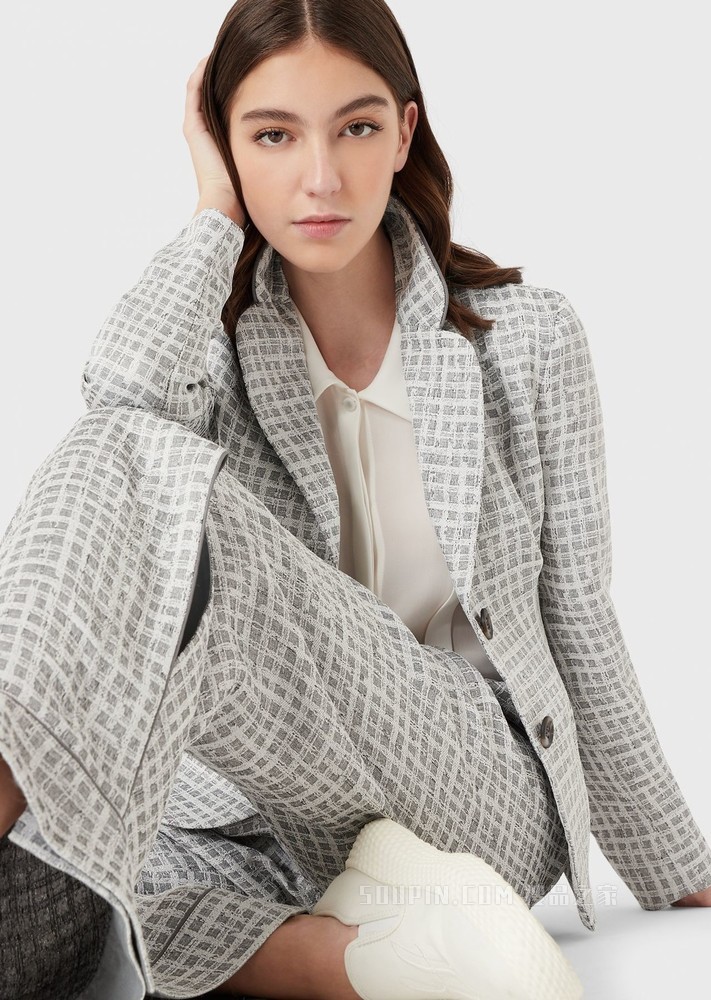 优雅单排扣休闲西装 | Emporio Armani