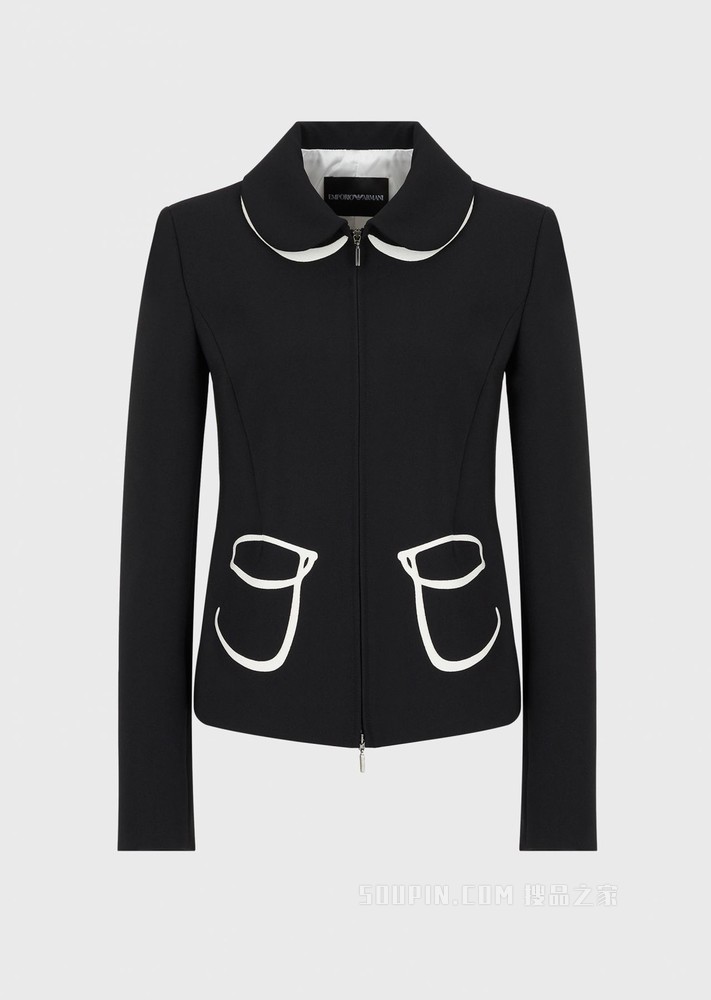 别致撞色拉链休闲西装 | Emporio Armani
