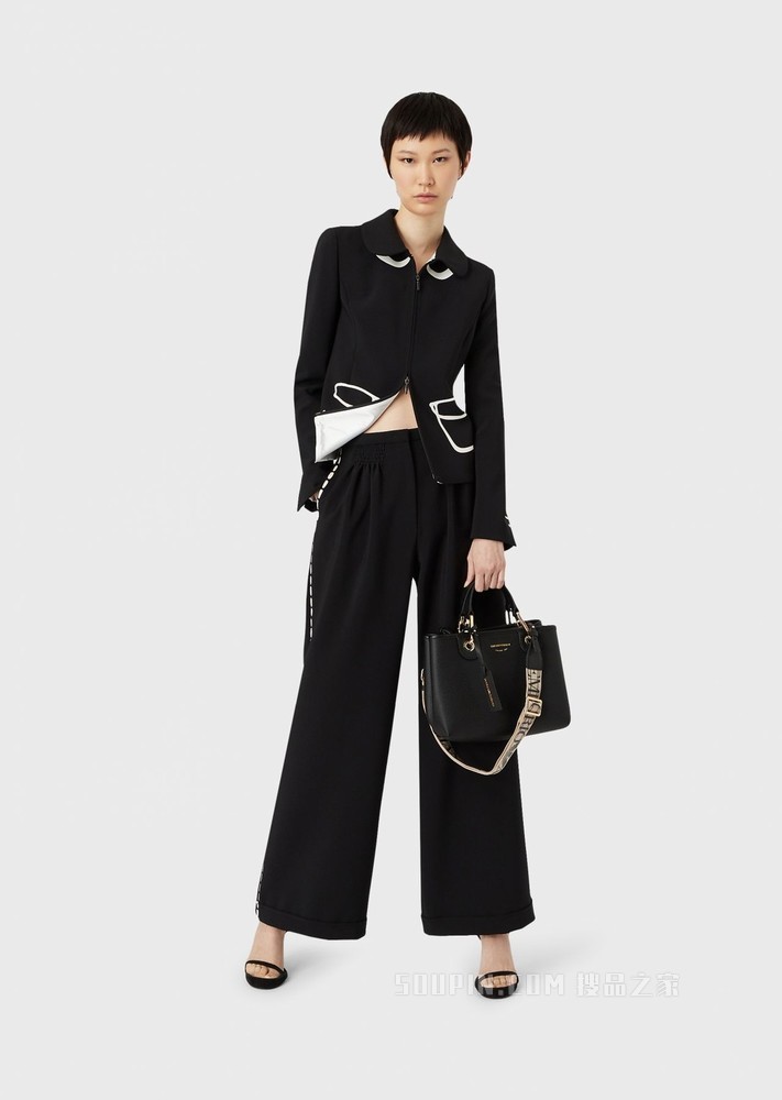 别致撞色拉链休闲西装 | Emporio Armani
