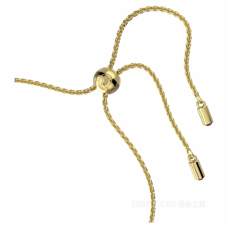 Cariti 手链, 红色, 镀金色调