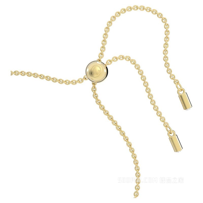 Una 手链, 心形, 小码 , 红色, 镀金色调