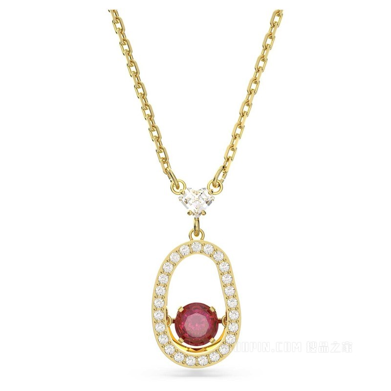 Cariti 链坠, 红色, 镀金色调