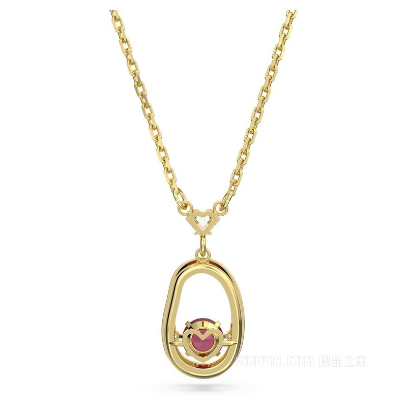 Cariti 链坠, 红色, 镀金色调