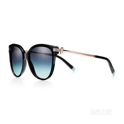 Tiffany T 系列 Tiffany Blue® 蒂芙尼蓝色渐变镜片黑色醋酸酯太阳镜