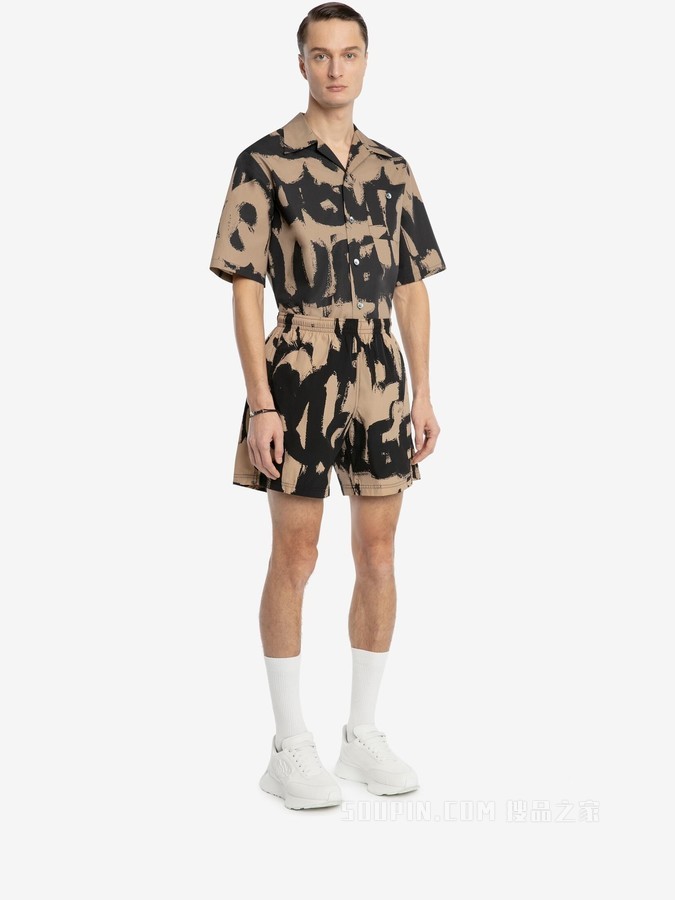 McQueen Graffiti短袖衬衫