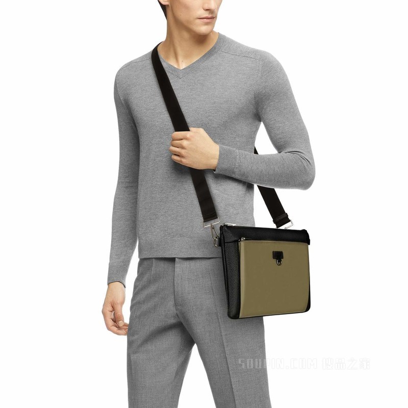 中号斜挎包 Nero (Black) Furla Man Ulisse