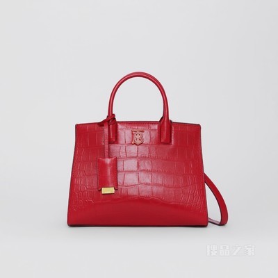 迷你压花皮革 Frances 包 (深红色) - 女士