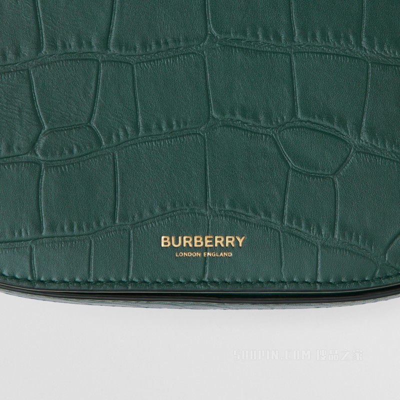 Olympia – 小号压花皮革埃伦匹亚包 (深绿色) - 女士