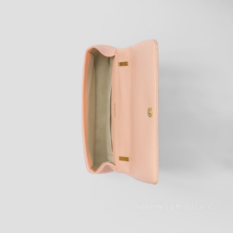 Lola - 小号绗缝羔羊皮萝纳包 (蜜桃粉) - 女士