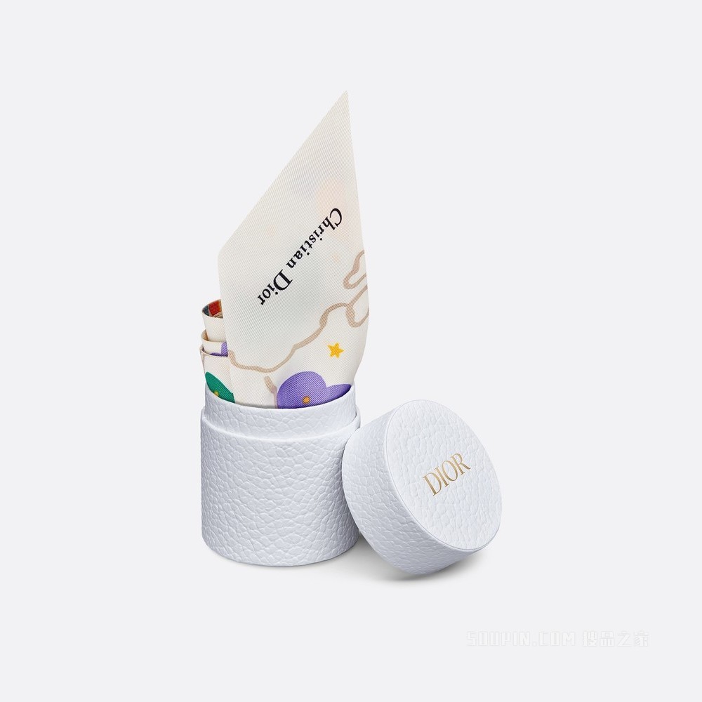 Mitzah 丝巾 多色桑蚕丝斜纹面料 Dior Ciel de Rêve 印花