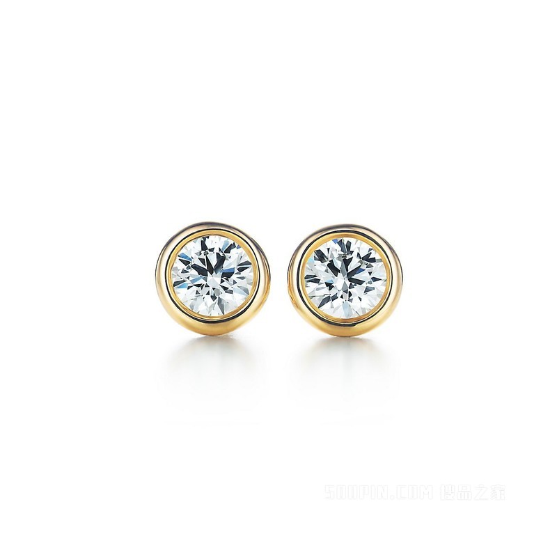 Elsa Peretti® 系列 Diamonds by the Yard™ 18K 黄金耳环。