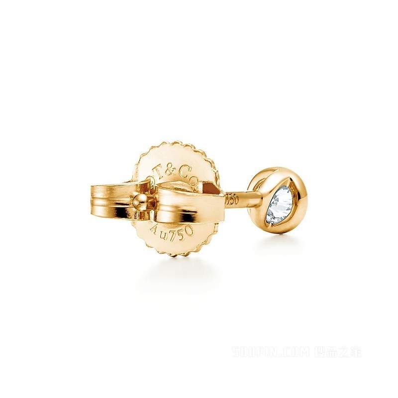 Elsa Peretti® 系列 Diamonds by the Yard™ 18K 黄金耳环。
