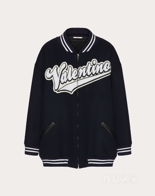 VALENTINO刺绣羊毛飞行员夹克