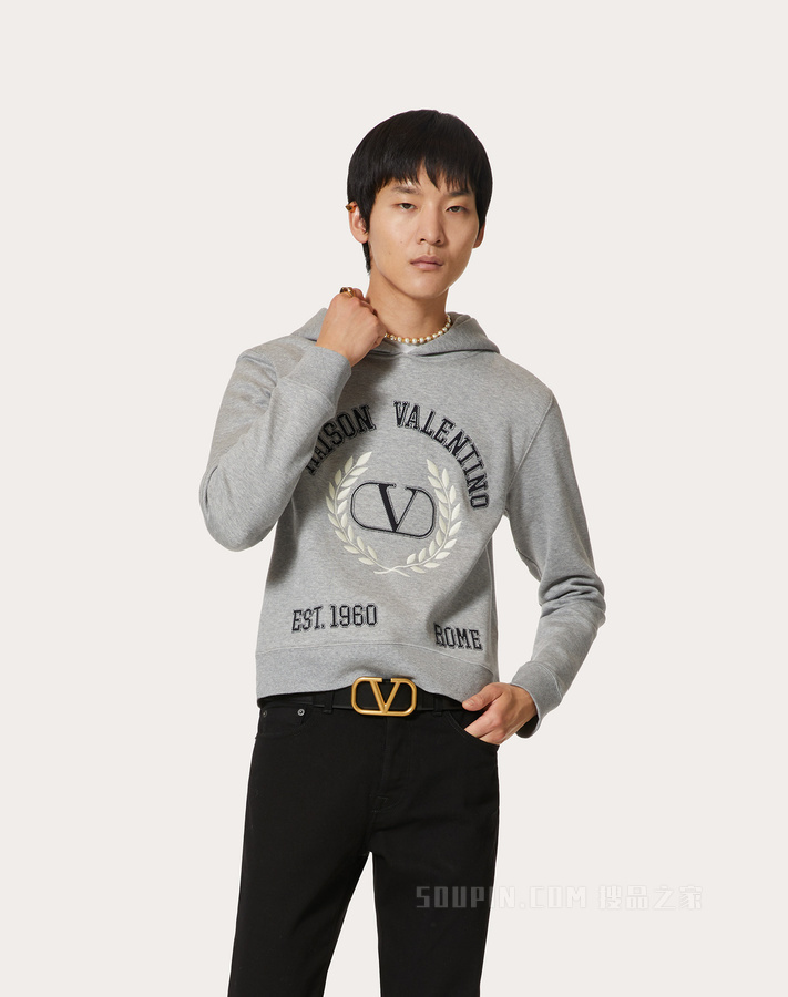 MAISON VALENTINO刺绣棉质卫衣