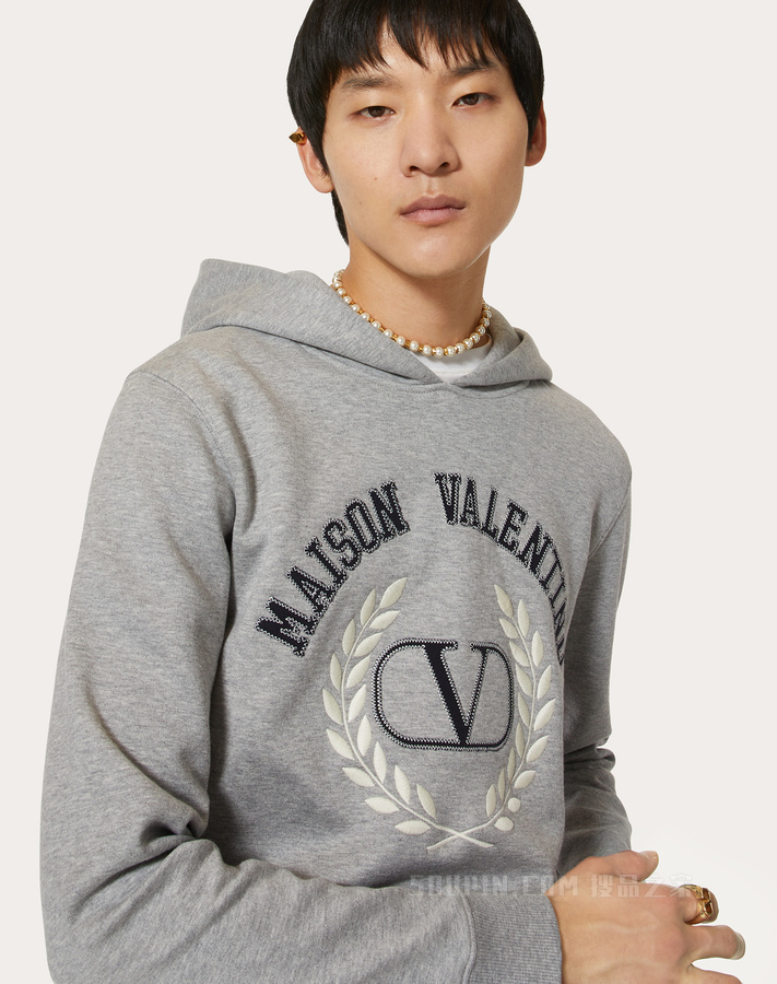 MAISON VALENTINO刺绣棉质卫衣