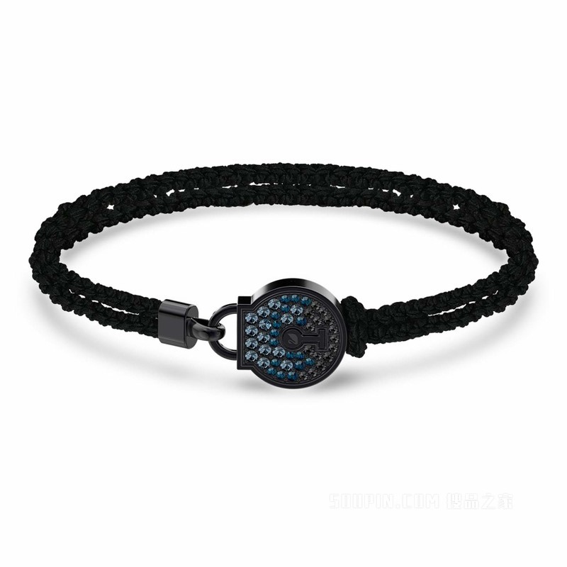 Togetherness 手链, 锁, 黑色, 黑色 PVD 电镀