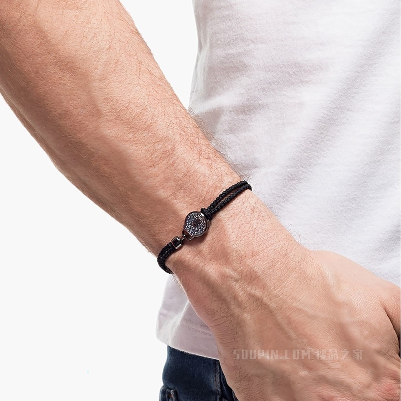 Togetherness 手链, 锁, 黑色, 黑色 PVD 电镀