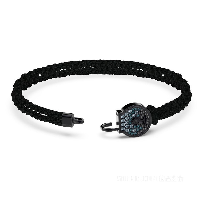 Togetherness 手链, 锁, 黑色, 黑色 PVD 电镀