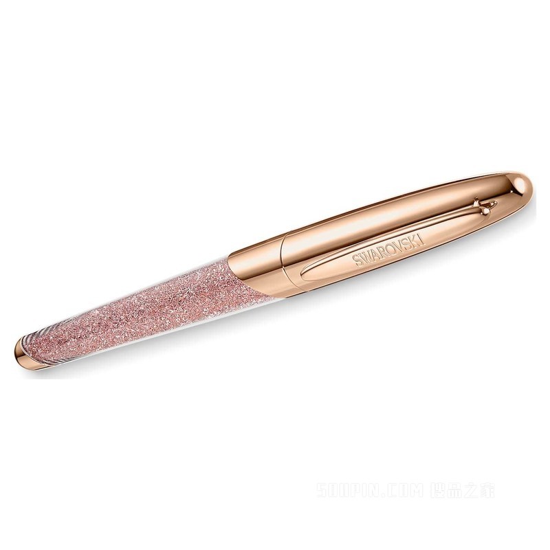 Crystalline Nova Rollerball Pen, 粉紅色, 鍍玫瑰金色調