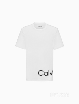 Calvin Klein 22春夏男士运动休闲圆领醒目贴胶大LOGO短袖T恤4MS2K111