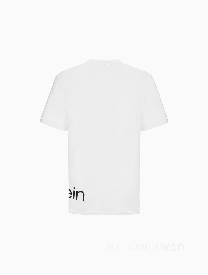 Calvin Klein 22春夏男士运动休闲圆领醒目贴胶大LOGO短袖T恤4MS2K111