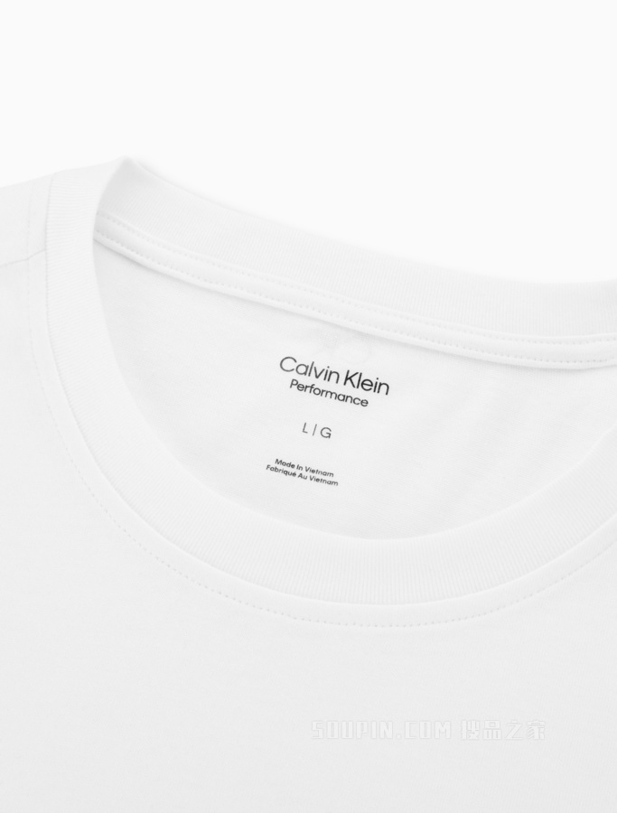 Calvin Klein 22春夏男士运动休闲圆领醒目贴胶大LOGO短袖T恤4MS2K111