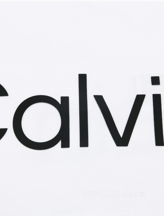 Calvin Klein 22春夏男士运动休闲圆领醒目贴胶大LOGO短袖T恤4MS2K111