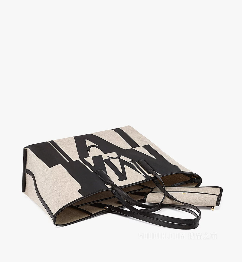 Medium Aren Logo帆布购物袋