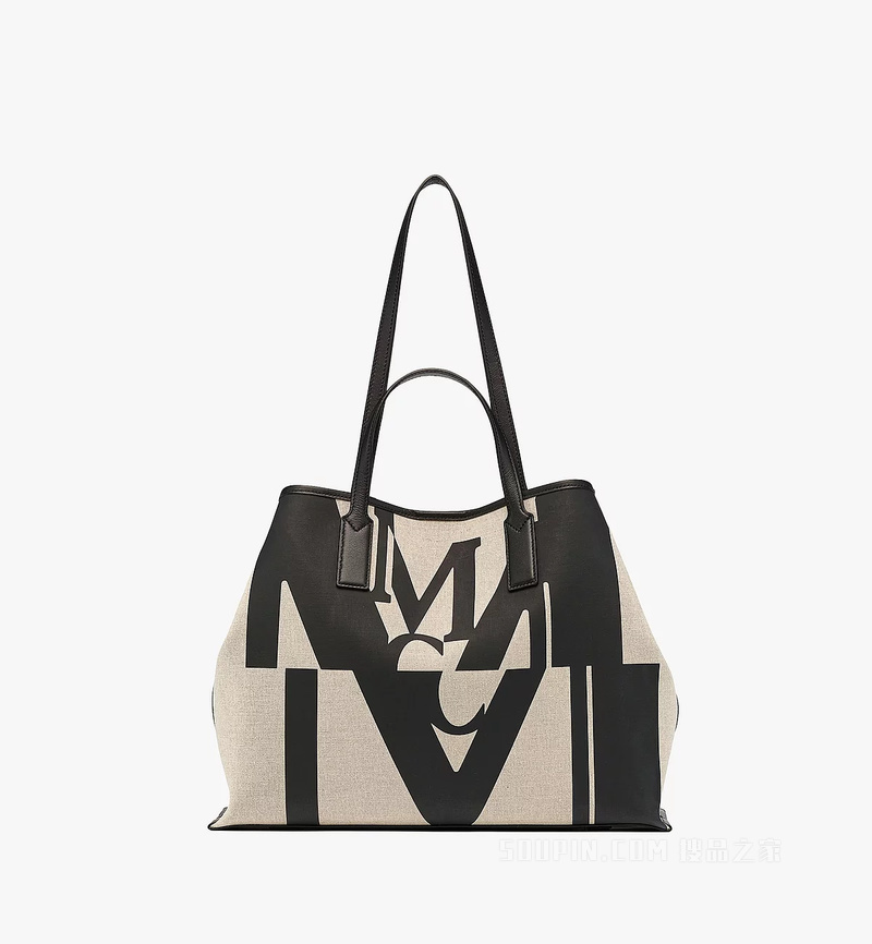 Medium Aren Logo帆布购物袋