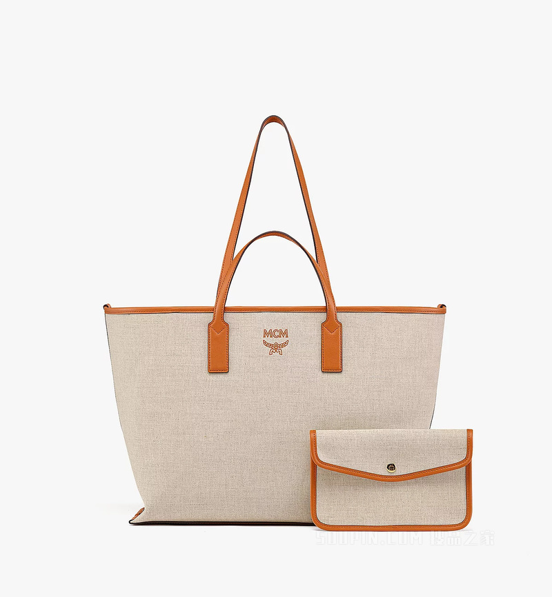 Medium Aren Logo帆布购物袋