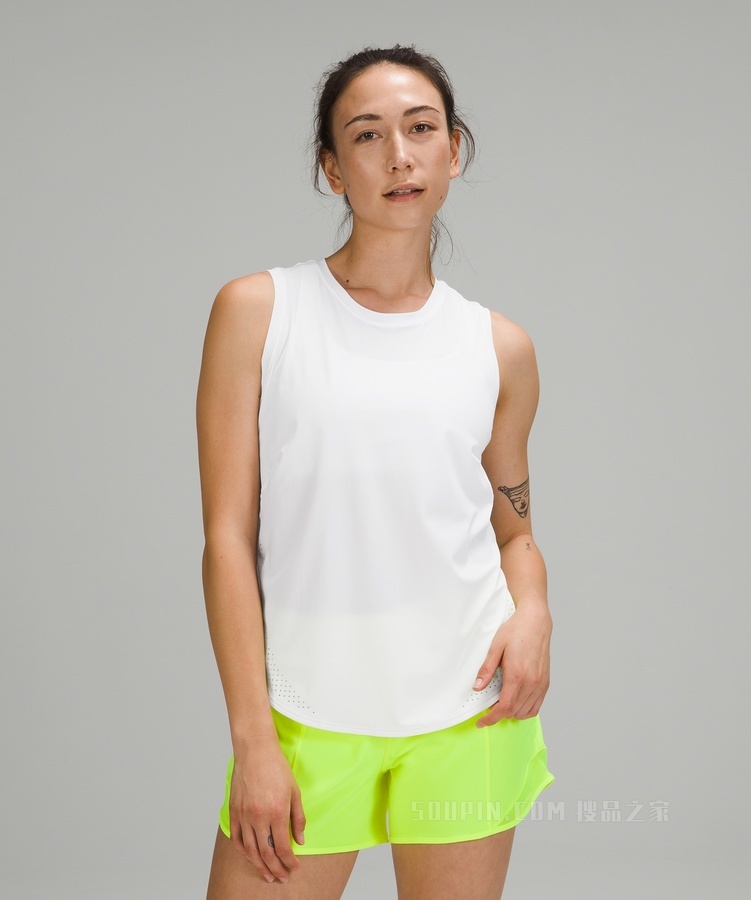 Split Hem 女士运动背心 *高领口