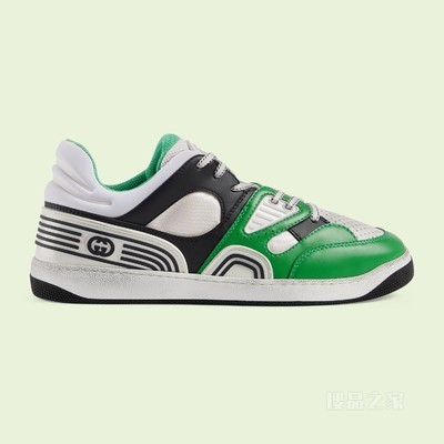 Gucci Basket男士运动鞋 白色可持续材料Demetra