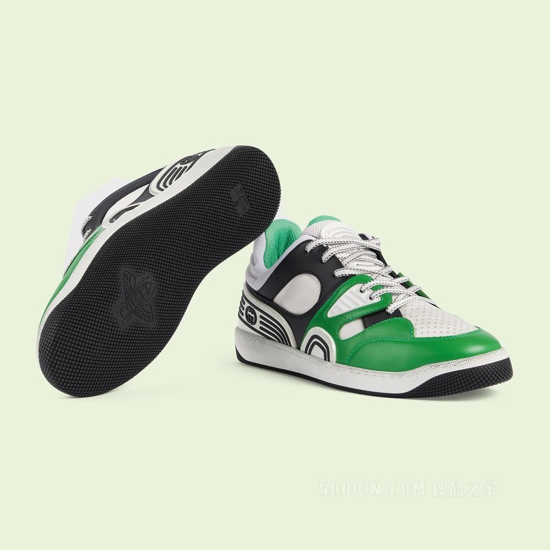 Gucci Basket男士运动鞋 白色可持续材料Demetra
