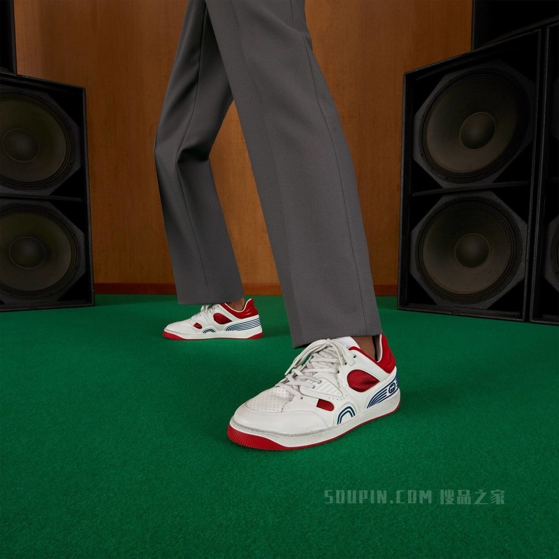 Gucci Basket男士运动鞋 白色可持续材料Demetra