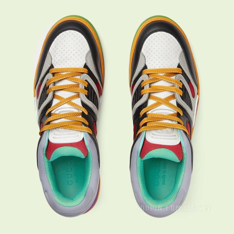 Gucci Basket男士运动鞋 黑色可持续材料Demetra