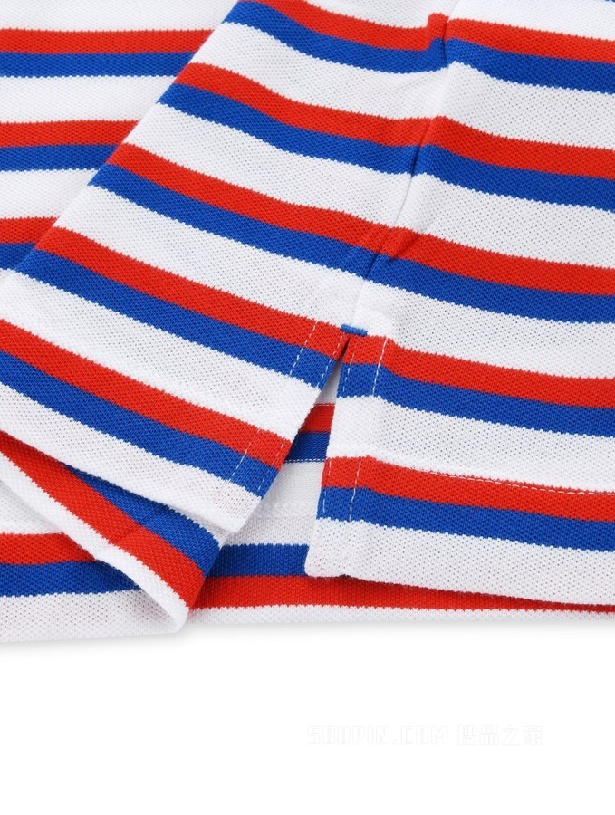 Tommy 春夏女装休闲绣标条纹弹力修身显瘦POLO领连衣裙WW0WW27856