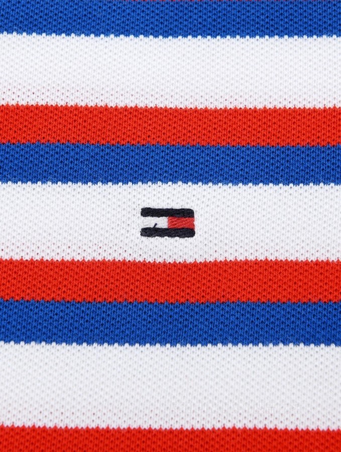 Tommy 春夏女装休闲绣标条纹弹力修身显瘦POLO领连衣裙WW0WW27856