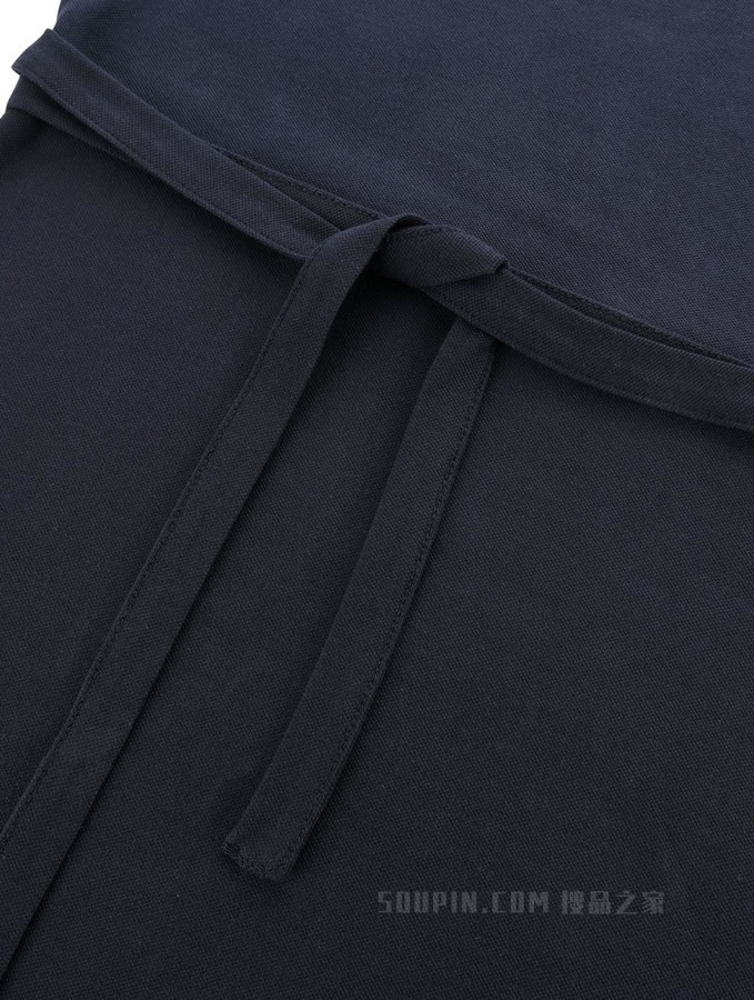 Tommy 春夏女装通勤条纹系带收腰翻领开叉POLO连衣裙WW0WW30370