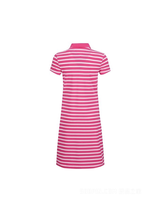 Tommy 春夏女装休闲绣标条纹弹力修身显瘦POLO领连衣裙WW0WW27856