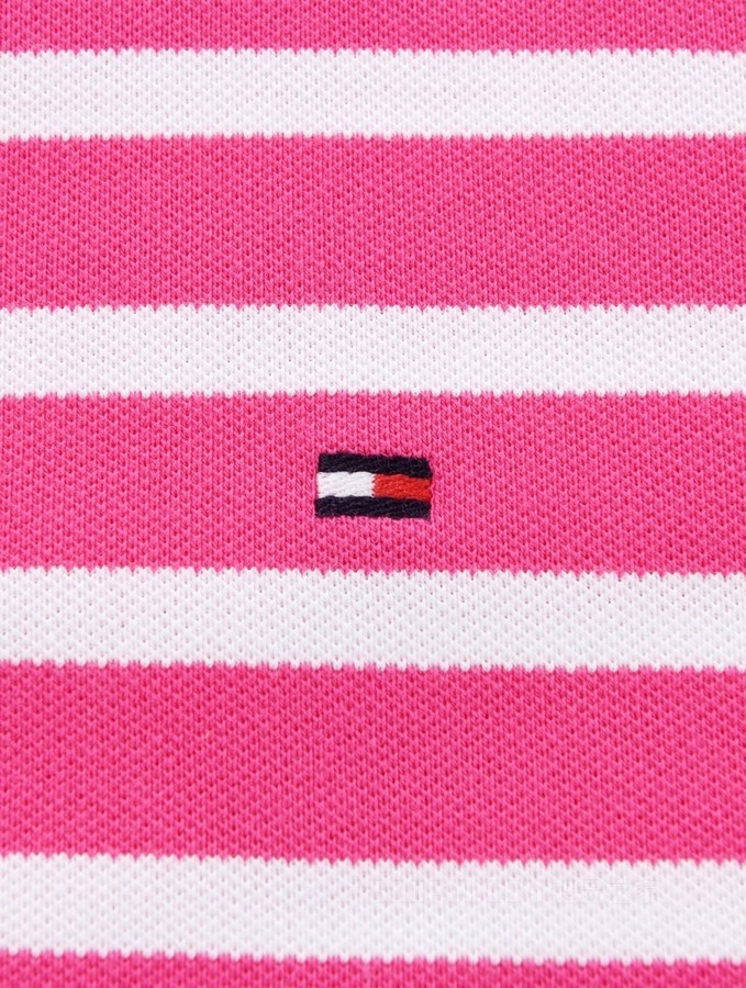 Tommy 春夏女装休闲绣标条纹弹力修身显瘦POLO领连衣裙WW0WW27856