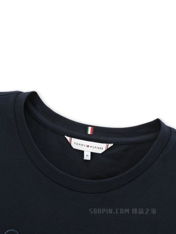 Tommy 22新款春夏女装休闲纯棉纯色旗标字母刺绣圆领短袖T恤33522
