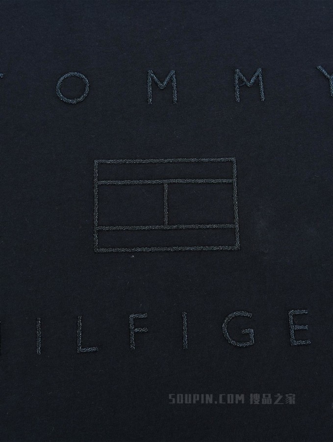 Tommy 22新款春夏女装休闲纯棉纯色旗标字母刺绣圆领短袖T恤33522
