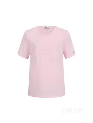 Tommy 22新款春夏女装休闲纯棉纯色旗标字母刺绣圆领短袖T恤33522